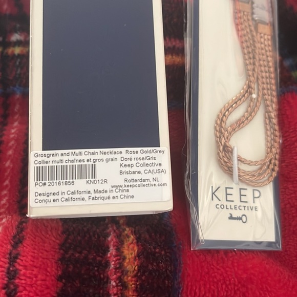 Keep Collective Grosgrain and Rose Gold Multi Chain Neckace - Picture 3 of 6